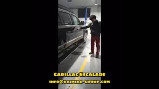 Cadillac Escalade Power running board with ribbed and black powder coated for the durability