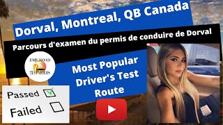 *ACTUAL TEST ROUTE* Parcours d'examen du permis de conduire de Dorval Quebec Drivers Course Exam