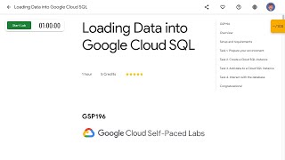 Loading Data into Google Cloud SQL GSP196