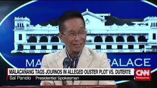 Malacañang tags journos in alleged ouster plot vs. Duterte