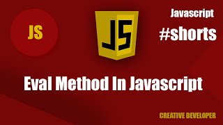 Eval() Method In Javascript || Javascript Course || Javascript Tutorial || Es6 || Es6 course || Js