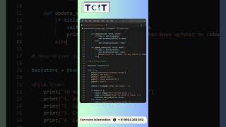 Bookstore Management in python programmer #coding #talentcomputer #tcit #python #codingjr