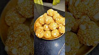 Til ka Ladoo Recipe  l Til and Badam ka Ladu#shorts#anvikadeliciousdishes#khasaladu#til