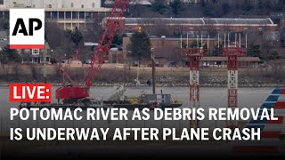 LIVE: View of the Potomac River as debris removal is underway after plane crash near D.C.