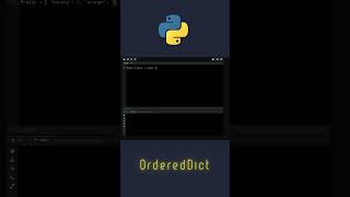 ordered dictionaries in python with OrderedDict class #shorts