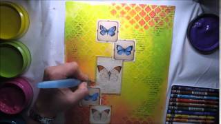 Dylusions Paints Mixed Media Journaling in Colour Tutorial #2 'Perfectly positive'