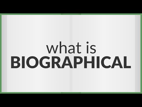 Which of the following is the correct definition of biography?