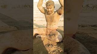 Mud wrestler desi mud massage therapy face #viralvideo #dasiworkout #motivation #trending