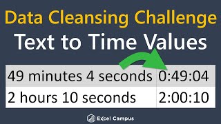 Excel Data Cleansing Challenge: How To Convert Text To Time Values