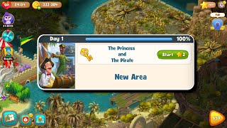 Gardenscapes New Acres - The Princess \u0026 The Pirate - Day 1