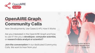 2nd OpenAIRE Graph Community Call