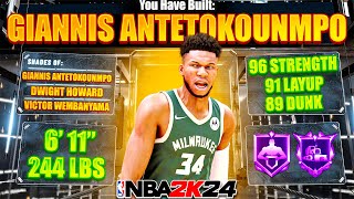 This Giannis Antetokounmpo Build with HOF Bulldozer is UNSTOPPABLE in NBA 2K24..