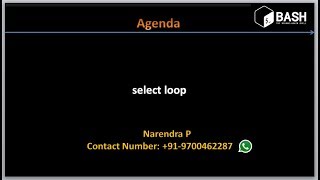 Complete Shell Scripting Tutorials | select loop