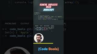 how to remove duplicate value from array javascript 🤔😎 #javascript #coding #shorts