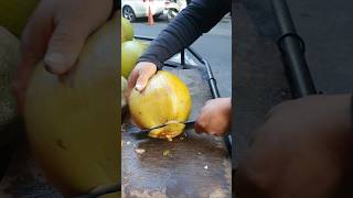 fantastic and satisfying, sliced ​​coconut #shorts #streetfood #viral #coconut #asmr