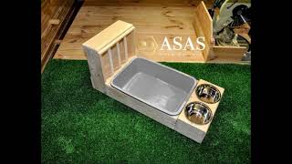 Bunny Rabbit Hay feeder with litter box / AsasWood