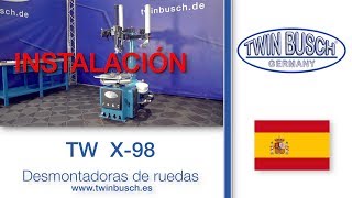 Instalación de la desmontadora de ruedas TW X-98 de TWIN BUSCH®