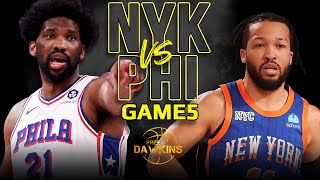 New York Knicks vs Philadelphia 76ers Game 5 Full Highlights | 2024 ECR1 | FreeDawkins