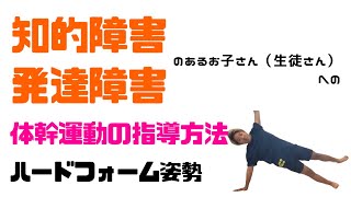 ハードフォーム姿勢の指導法：片足を上げて挑戦/知的障害・発達障害のあるお子さん（生徒さん）への体幹トレーニング【上級】