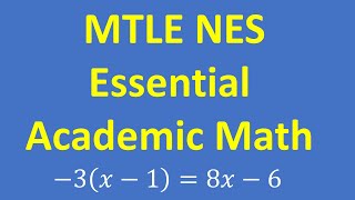 MTLE NES Essential Academic Skills Test – Math Practice