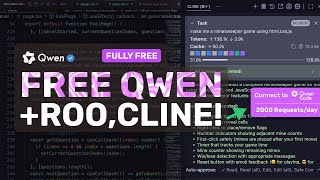 Free Unlimited Qwen-3 Coder API + Roo,Cline,OpenCode: This is the BEST FREE AI Coder Right Now!