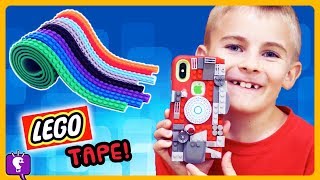 5 COOL IDEAS For LEGO TAPE! Cell Phone MakeOver Toy Review and Play with HobbyFrog by HobbyKidsTV