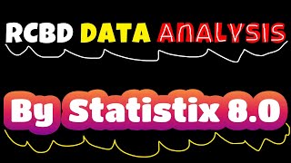 How to Analyze Factorial Data with Statistix 8.0 Software 2024. Simple and Easy