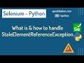 What is & how to effectively handle StaleElementReferenceException in Selenium python