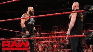 Braun Strowman and Brock Lesnar throw down before WWE Crown Jewel: Raw, Oct. 29, 2018
