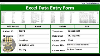 How to Create Data Entry Form with Userform in Excel VBA - Full Tutorial