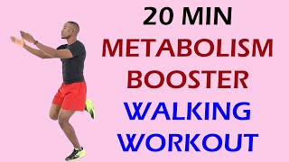 20 Minute Metabolism Booster Walking Workout at Home/ Indoor Walking 🔥 Burn 200 Calories 🔥
