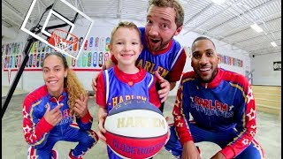 FATHER SON EPIC BASKETBALL TRICK SHOTS / Globetrotter Bloopers!