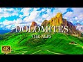 FLYING OVER DOLOMITES (4K UHD) 🏔️ Relaxing Music Along With Beautiful Nature Videos - 4K Ultra ⭐