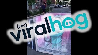 Artist Creates Impressive 3D Anamorphic Art || ViralHog