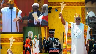 His Excellency John Mahama being sworn in as Ghana’s President at his inauguration ceremony