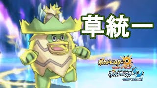 【草統一】炎タイプにも打ち勝てる草統一でシングルレート【ポケモンUSUM】