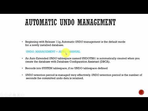 054 Oracle DBA Complete Tutorial - Automatic Undo Management