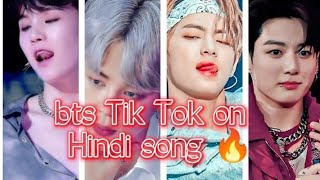 BTS  Hindi song mix TikTok 🔥💯|insta reels video 🔥💯|#bts #subscribe #viral