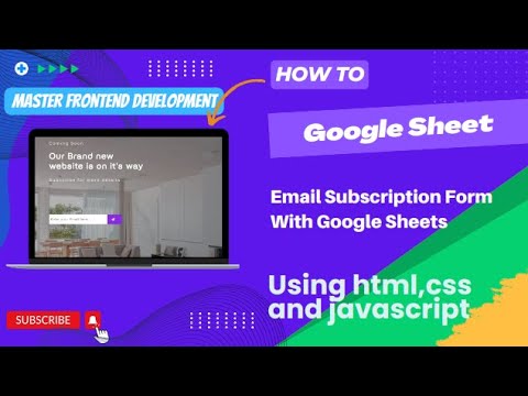 How To Create Email Subscription Form With Google Sheets Using HTML CSS ...