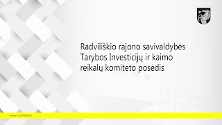 2025-02-05 Investicijų ir kaimo reikalų komiteto posėdis