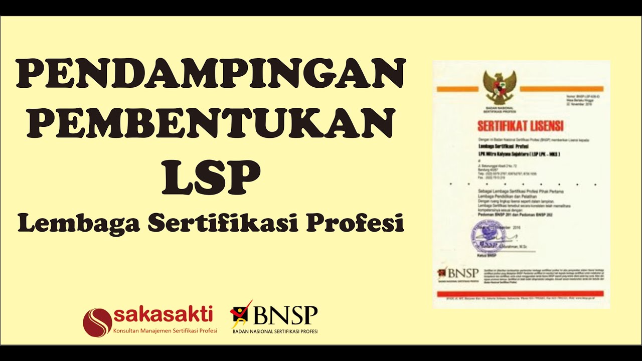 Pendampingan Pembentukan LSP(Lembaga Sertifikasi Profesi) - YouTube