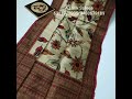 pure matka tussar digital kalamkari printed silk sare by aj silk sarees