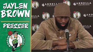 Jaylen Brown: "We Got Our A*$ KICKED." | Celtics Postgame