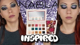 NEW Nabla Secret Palette Inspired Makeup Look ll Teal \u0026 Silver Glitter Cut Crease