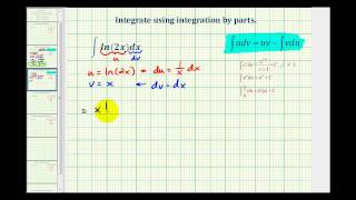 Ex 3: Integration by Parts (ln(mx))