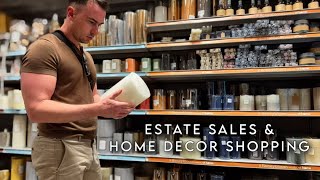 Estate Sales & Home Decor Shopping! | SUNDAY VLOG