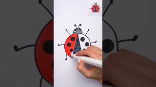 How to Draw Animals from Letters | Turn the Letter A into a Cute Ladybug 🐞 | Easy Drawing Tutorial