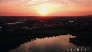Kiesgrube Leuben im Sonnenuntergang