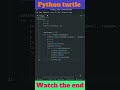😨😱Wait for it AmazingPython turtle Graphics|| turtle  python graphics || #shorts
