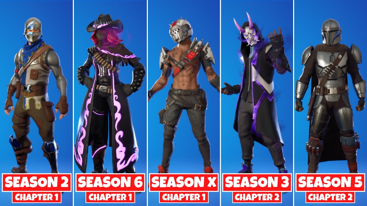 Evolution Of Fortnite Tier 1 Battle Pass Skins! (Chapter 1 Season 1 ...